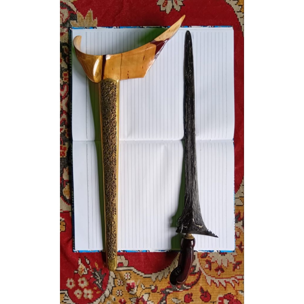 Keris Lurus Sempaner Rangka Motif Jogja