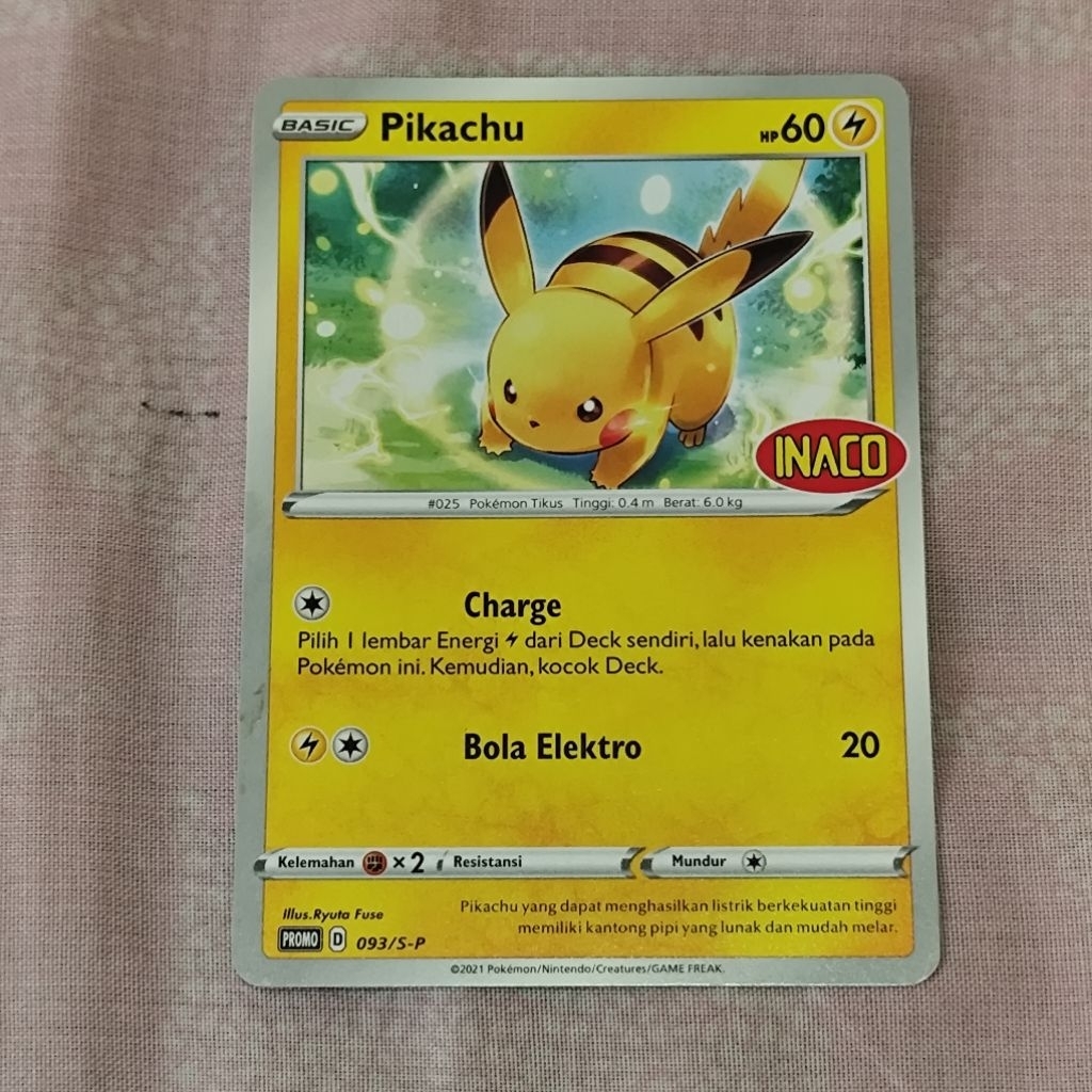kartu pokemon TCG Promo card Pikachu