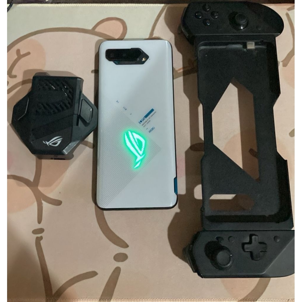 ROG 5 White 8/128 gb - HP + Banyak ACC Lengkap