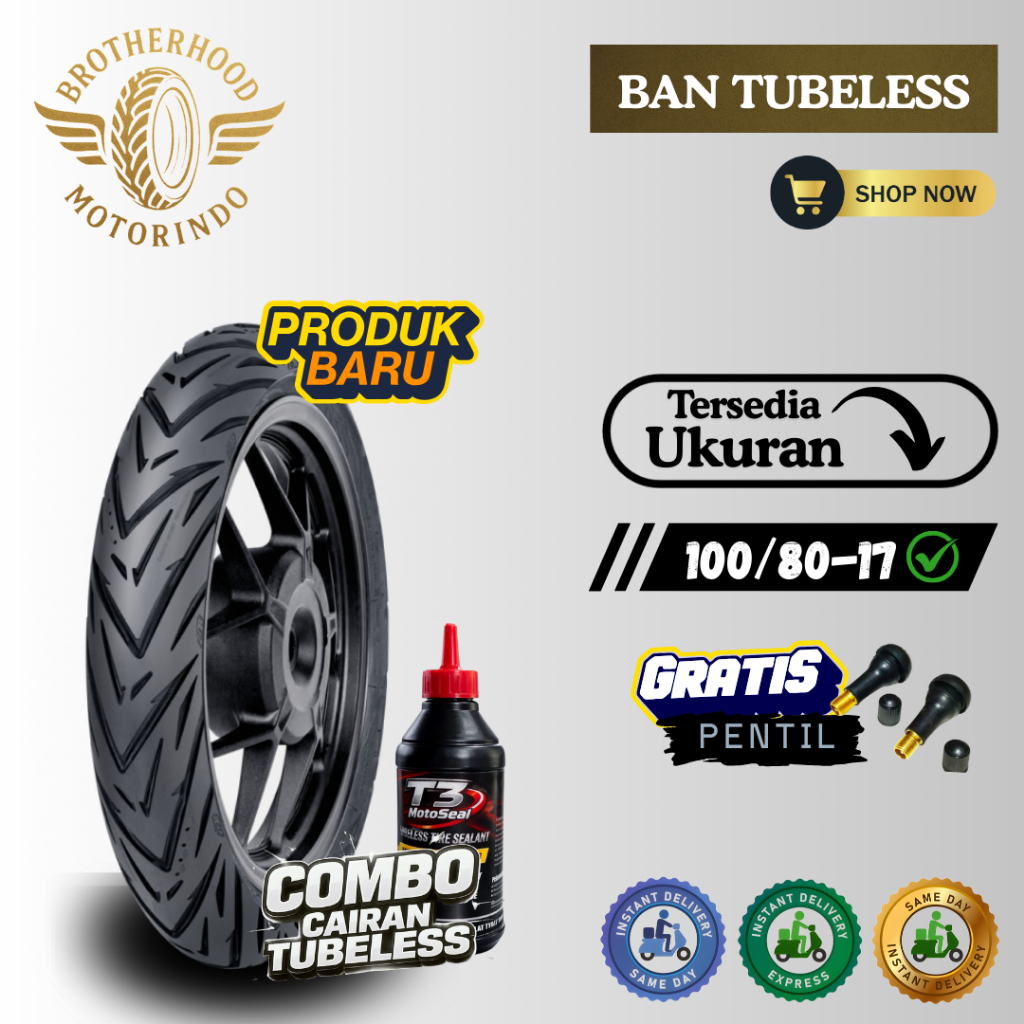 BAN FDR GENZI PRO  100/80-17 TUBBELES / BAN GENZI TUBLES / BAN MOTOR RING 17 / BAN FDR RING 17 / BAN