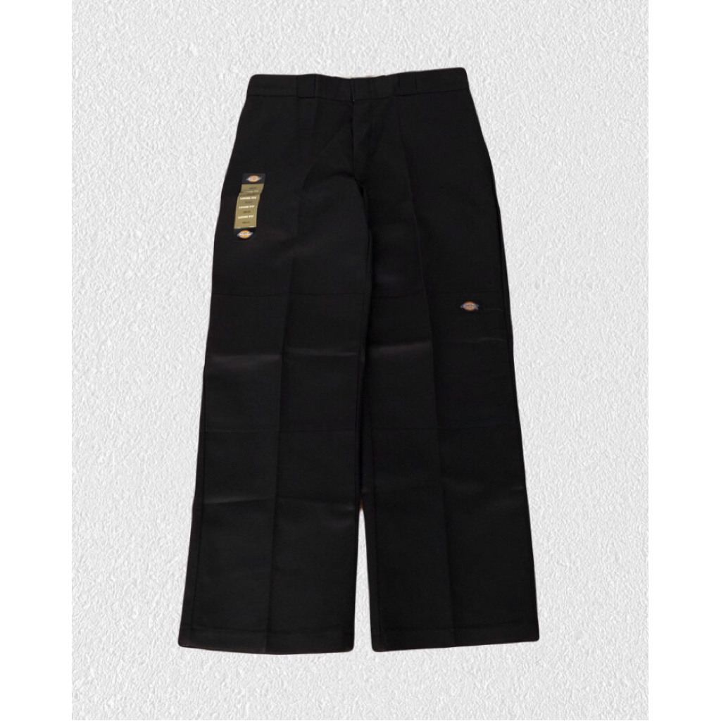 dickies original new 85283 work pants cell pocket double knee loose fit black unisex