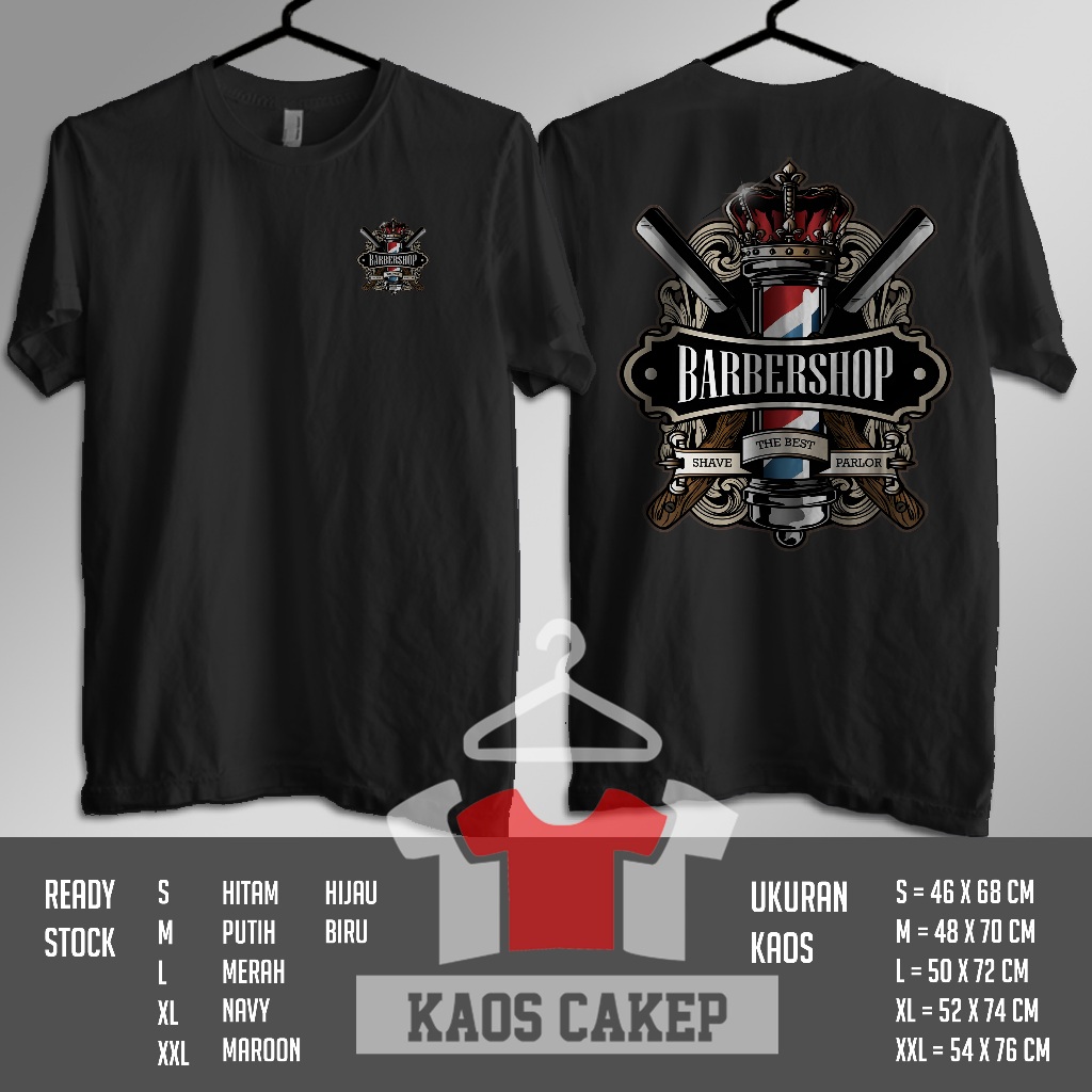 Kaos BARBERSHOP Shave The Best Parlor Desain Keren Baju Distro