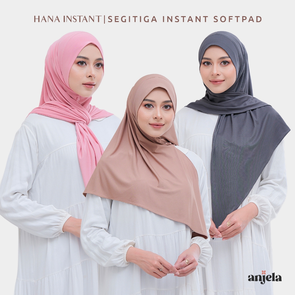JIibab Segitiga Instan Jersey Soft Ped | Hijab Segi Tiga Instant SoftPet