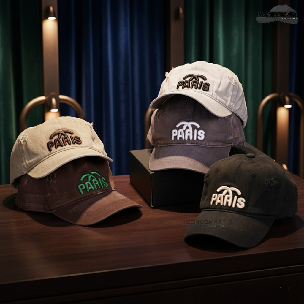 TOPI BASEBALL PARIS / TOPI BASEBALL UNISEX / TOPI BASEBALL GAYA KOREAN STYLE - TPI-228