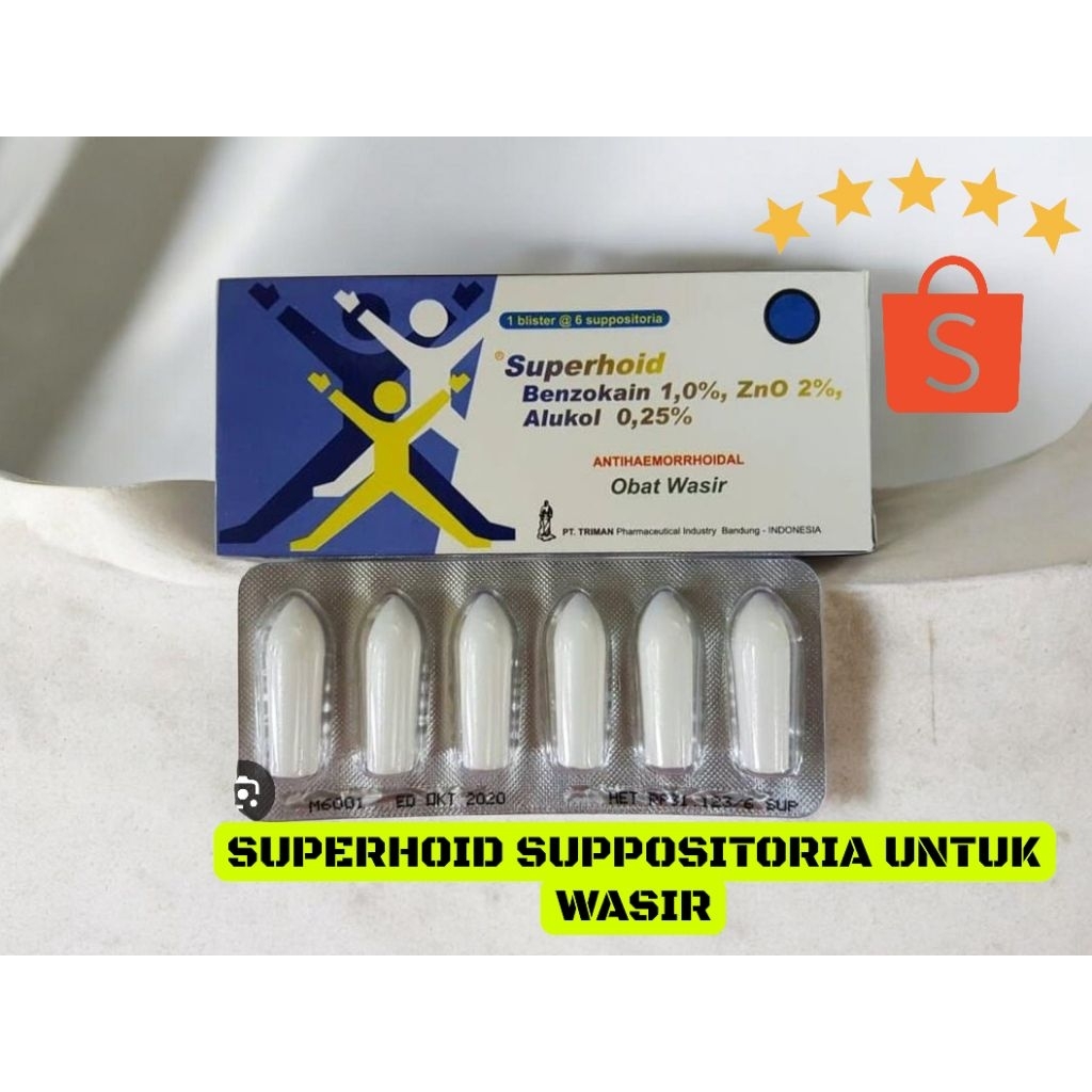 SUPERHOID SUPPOSITORIA BOX ISI 6 SUPP || UNTUK WASIR