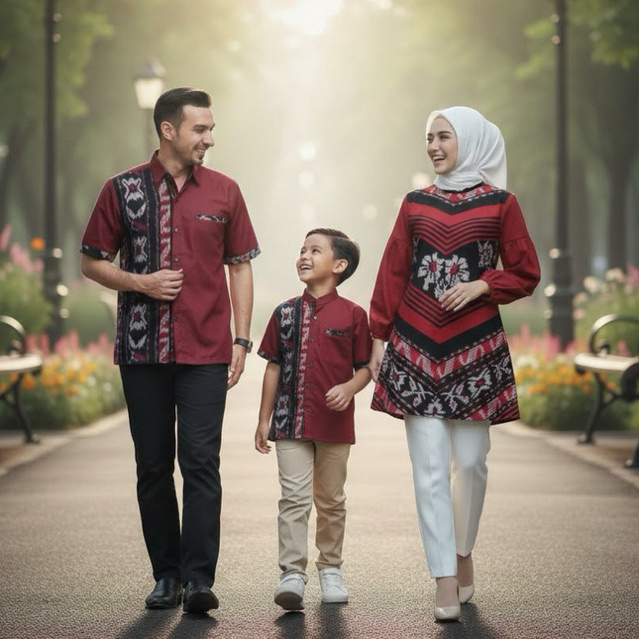 Shanaya Batik Tunik Swastika Tenun Ori Tunik Couple Lebaran Cantik Elegan