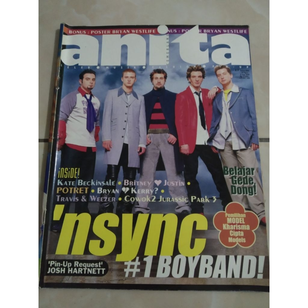 Majalah ANITA tahun 2001 cover N'Sync
