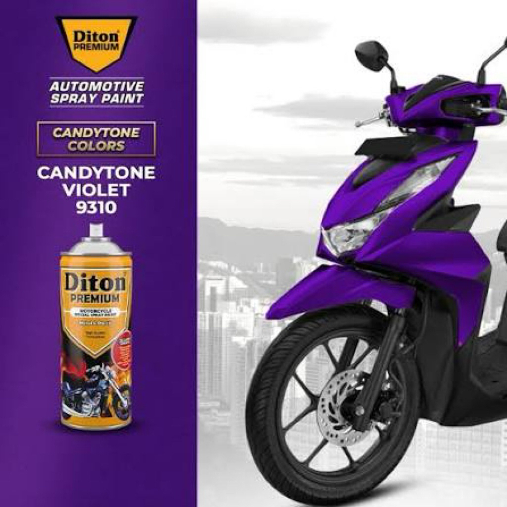 DITON PREMIUM 9310 CANDY TONE VIOLET CAT SEMPROT SPRAY PAINT WARNA UNGU tahan bensin