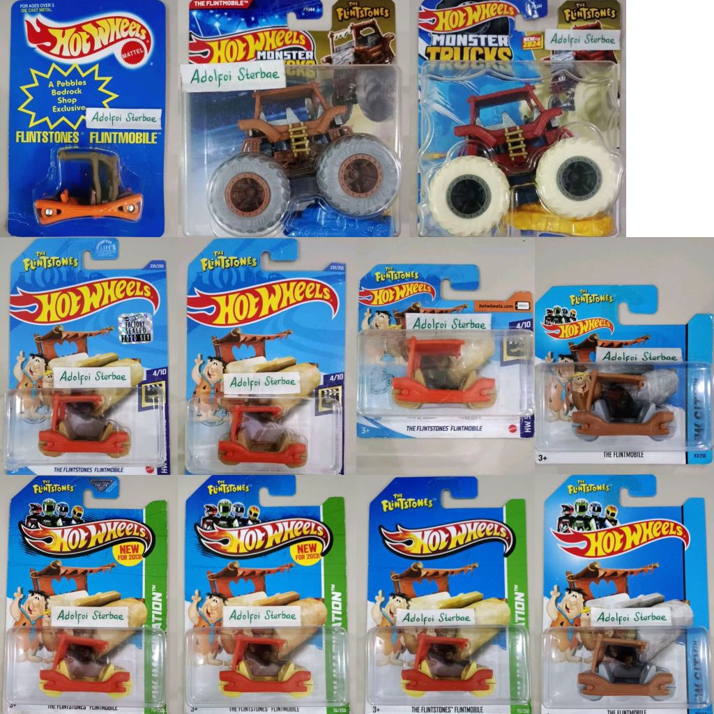 hotwheels hot wheels the Flintstones flintmobile hw screen time factory sealed short card hw imagina