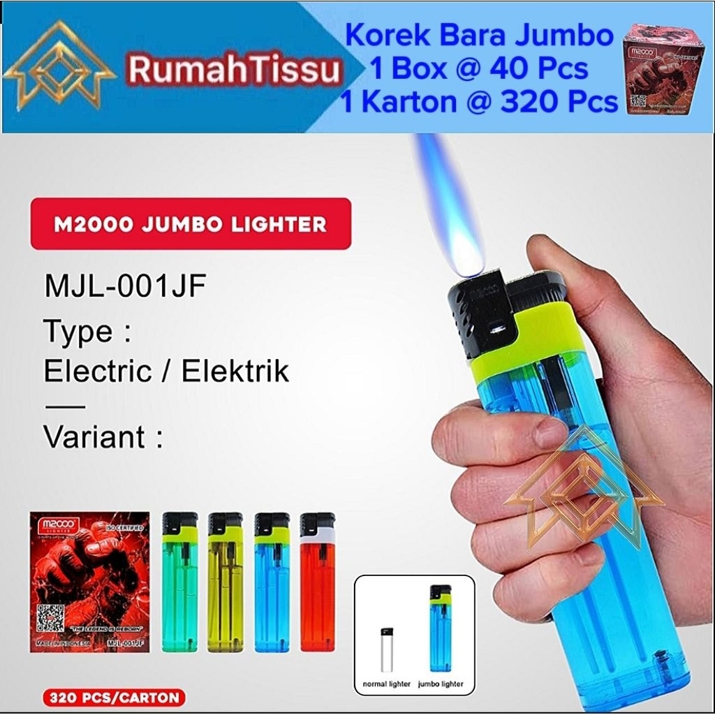 [1 Pcs] Korek Bara Jumbo Super Besar Anti Angin Gak Gampang Padam