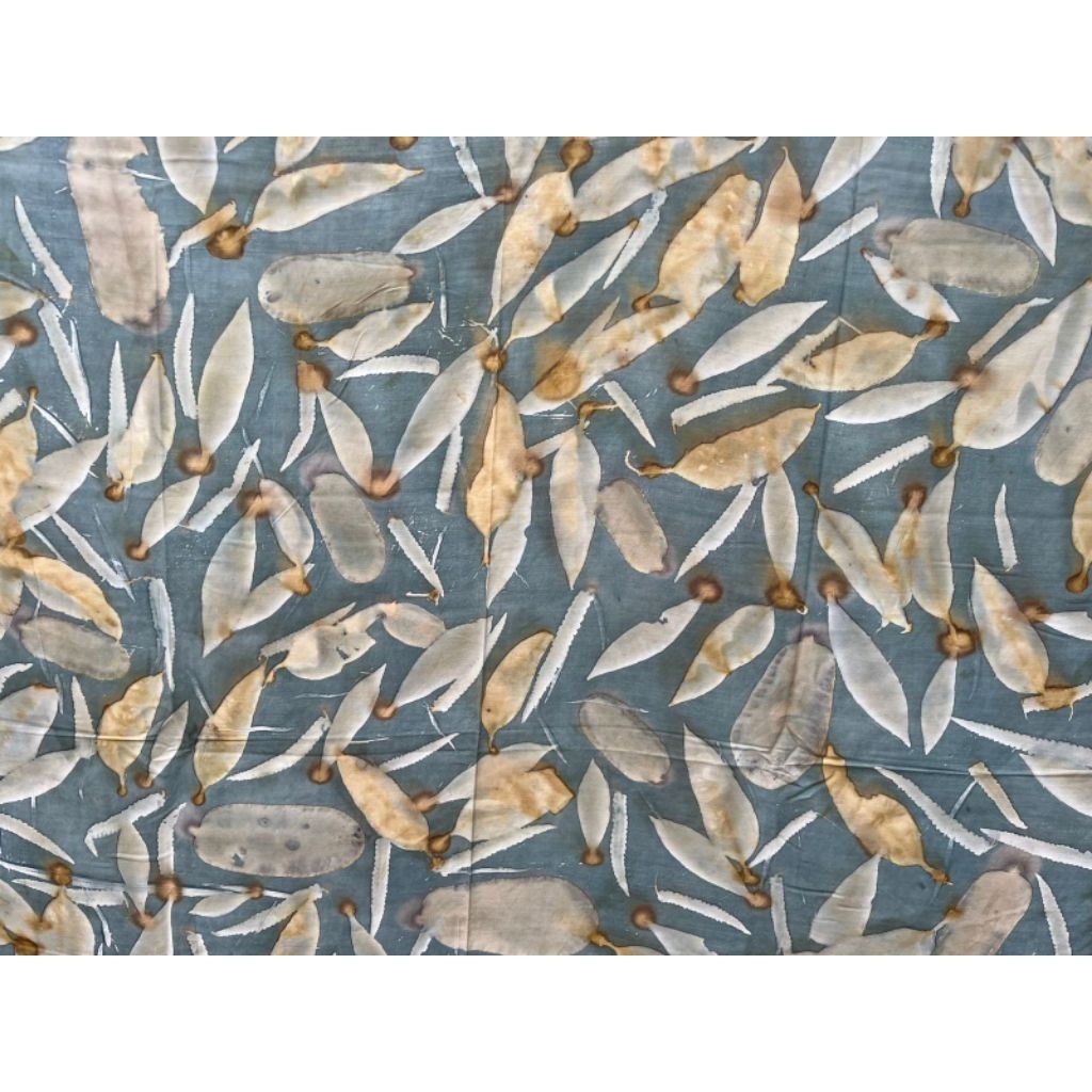 Kain Ecoprint Rayon | Natural Dye | Handmade Motif Daun