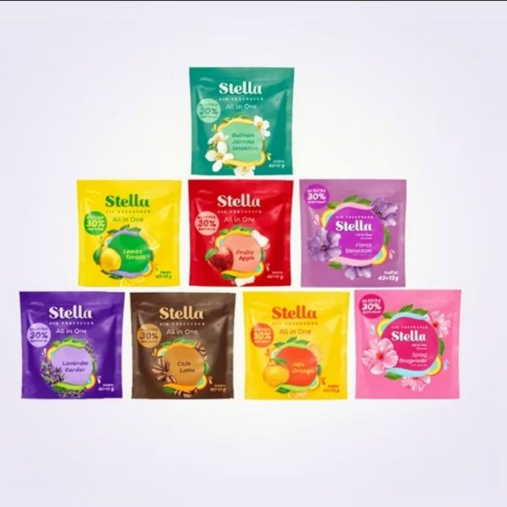 5 Pcs Stella All In One 42+13gr - Pengharum Gantung Ruangan Atau Mobil