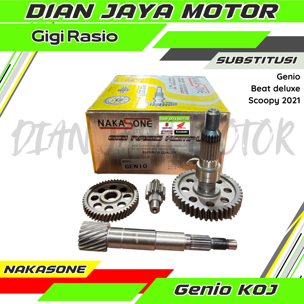 Nakasone Gearbox gigi rasio set Genio KOJ Beat deluxe Scoopy prestige 2021 Girbox rasio Honda Genio