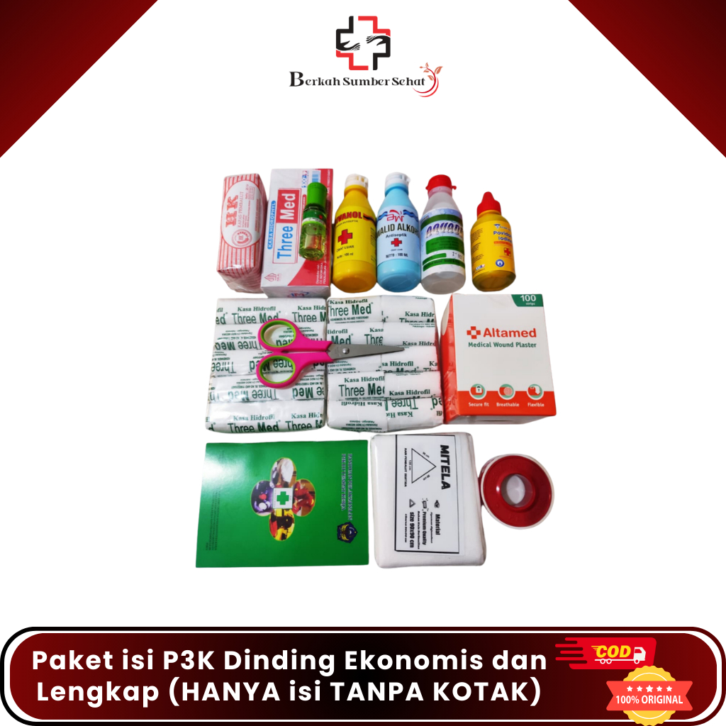 Paket isi P3K Dinding Ekonomis dan Lengkap (HANYA isi TANPA KOTAK)