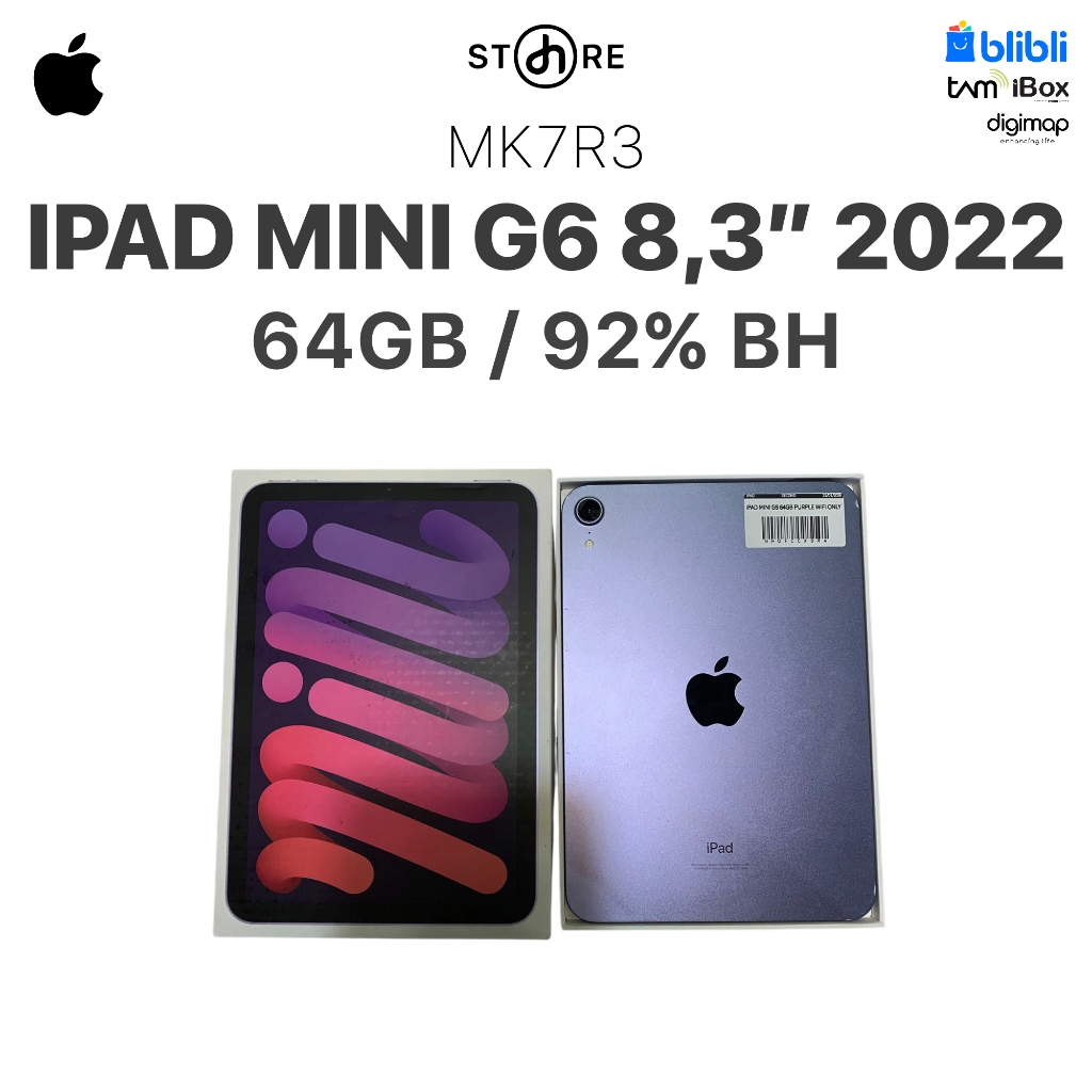 Second , iPad Mini Gen 6th 2021 Wifi Only , 8,3" , 64GB , Purple , MX7R3