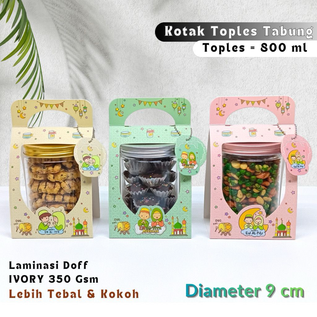 SET BOX HAMPERS TOPLES TABUNG JINJING UKURAN 400/600/800ML HAMPERS KUE KERING
