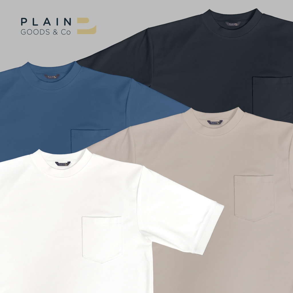 PlainGoods.Co - OVERSIZE Unisex Bound Sleeve Pocket Tee COOLBREEZEtech Urban Series