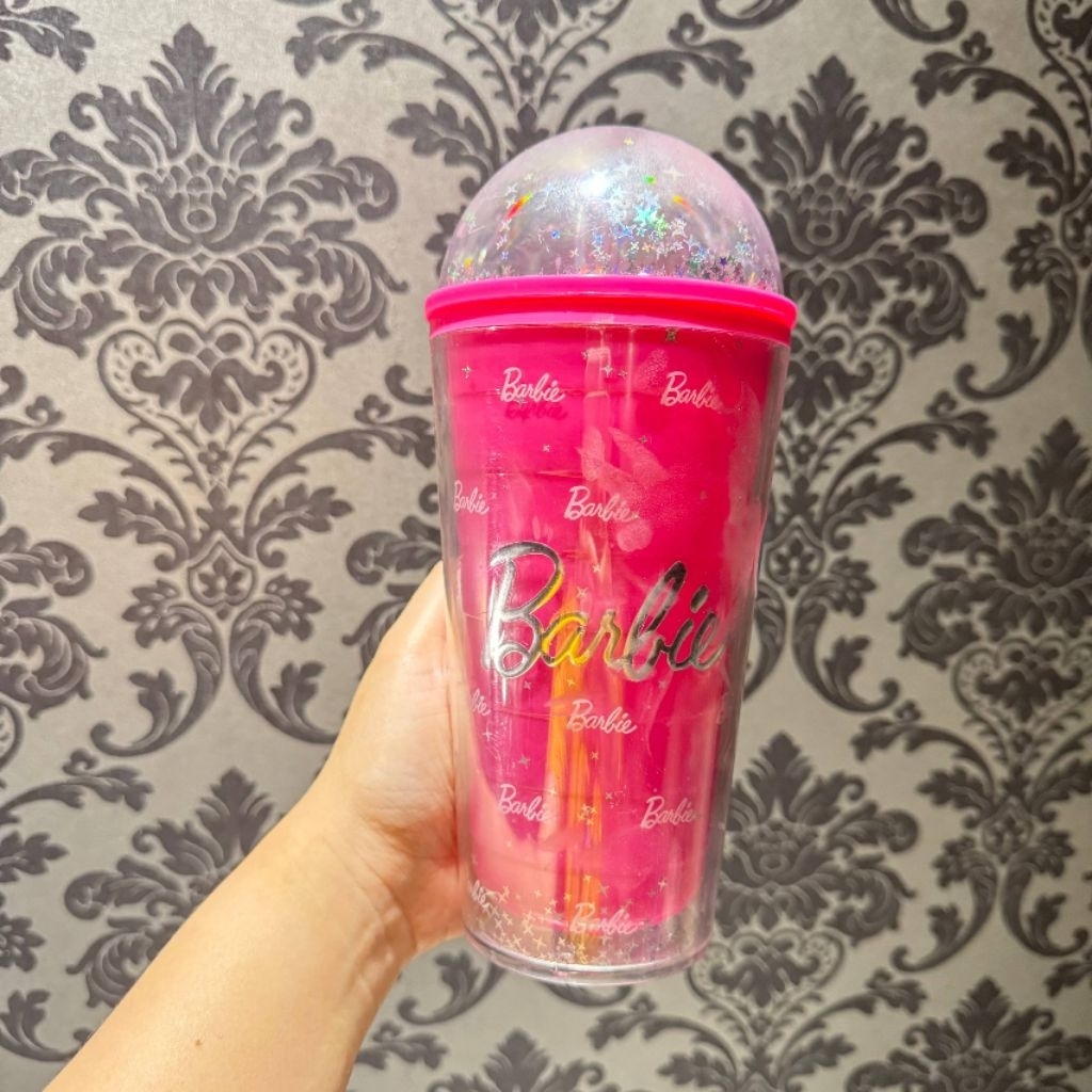 Barbie x Miniso tumblr 600ml pink ORI [preloved]