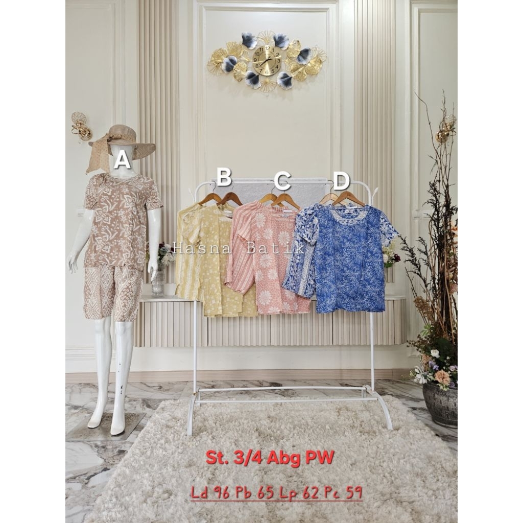 Setelab Celana Luza (St. 3/4 Abg PW) Batik Pekalongan