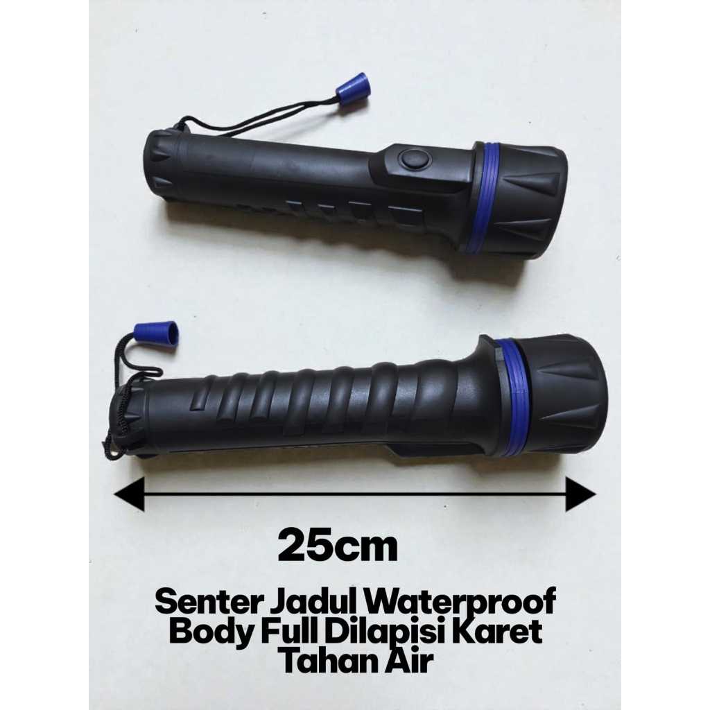 SENTER GENGGAM SENTER JUMBO JADUL WATERPROOF BATERAI BESAR FULL DI LAPISI KARET SILICON DI BODY COCO