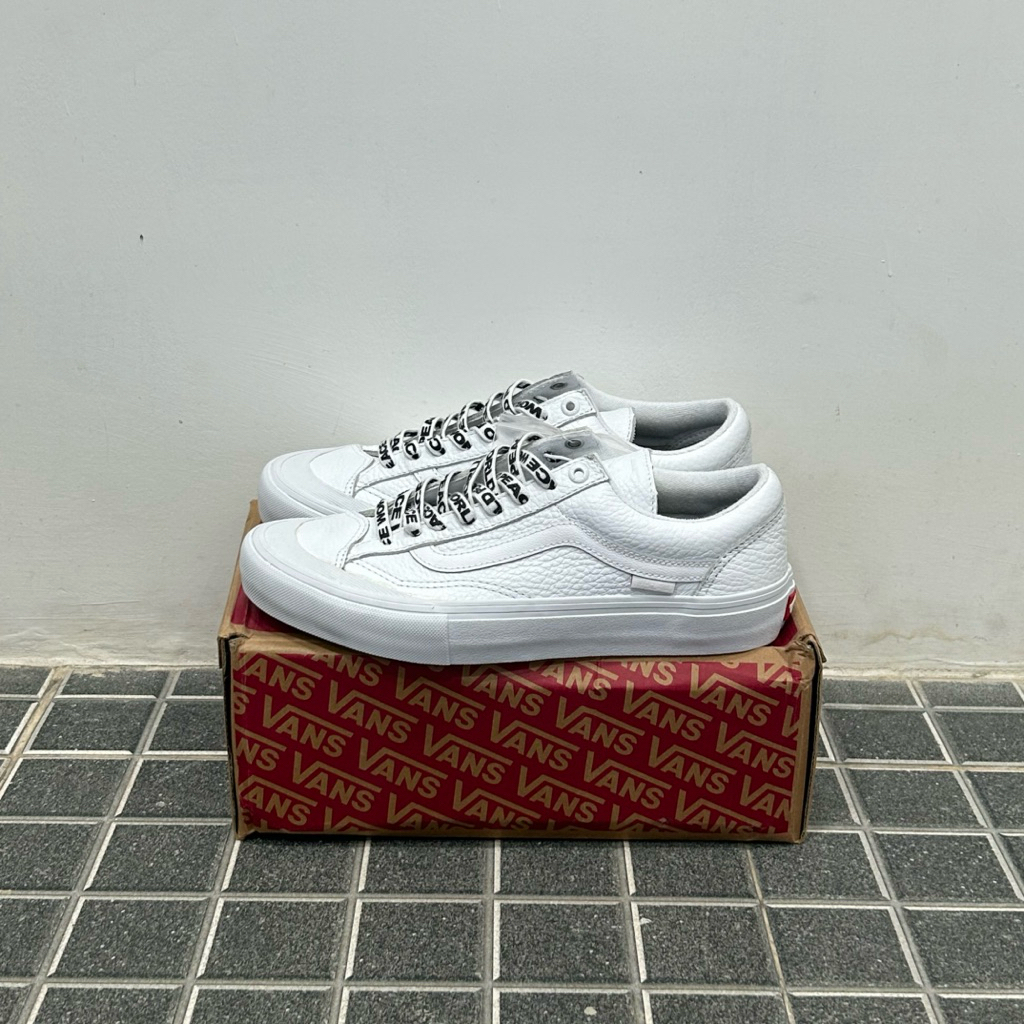 (SALE) VANS PRO STYLE 36 JUSTIN HENRY LEATHER WHITE