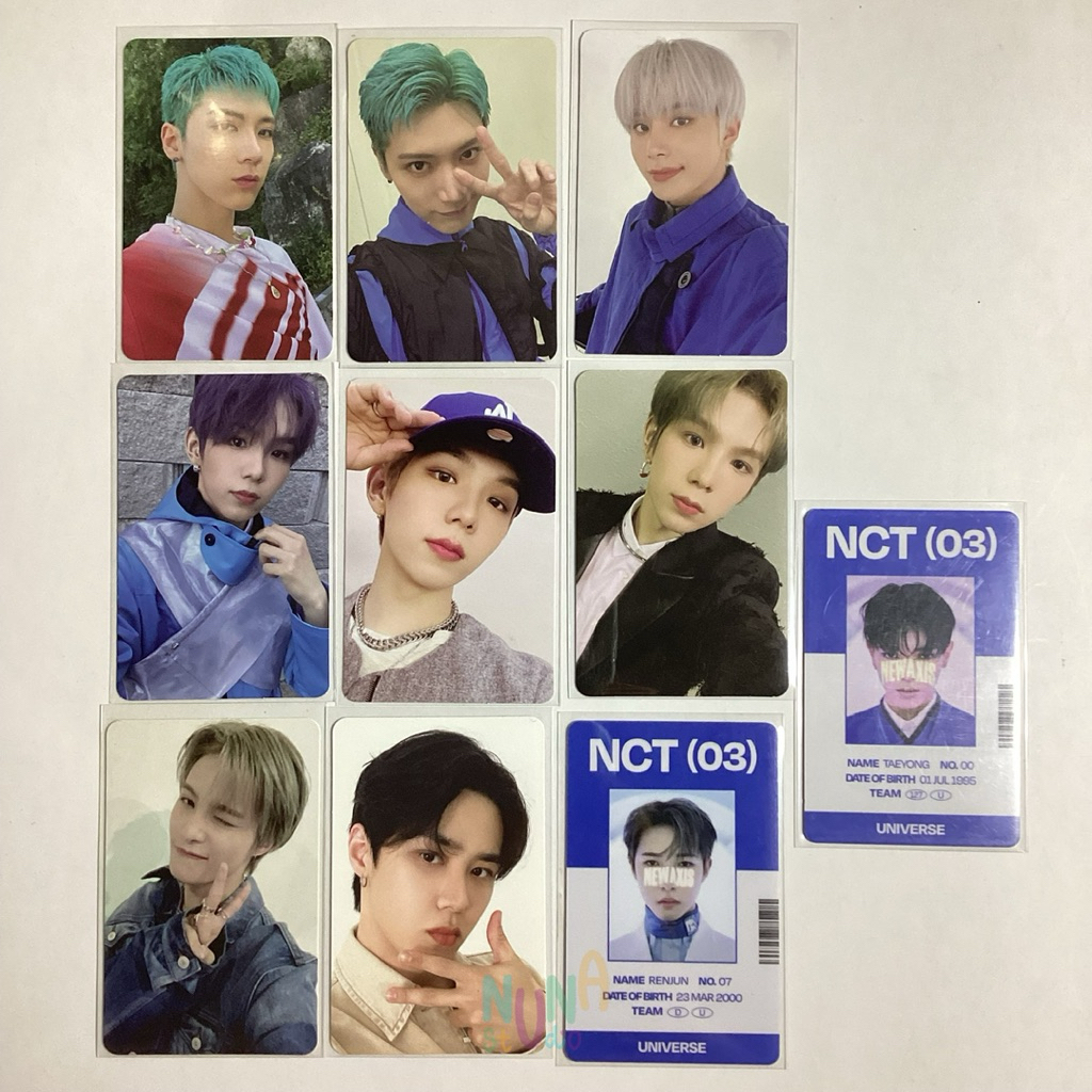 PHOTOCARD OFFICIAL NCT UNIVERSE PC TEN SHOTARO TAEYONG RENJUN JUNGWOO KUN YANGYANG WAY V OFFICIAL