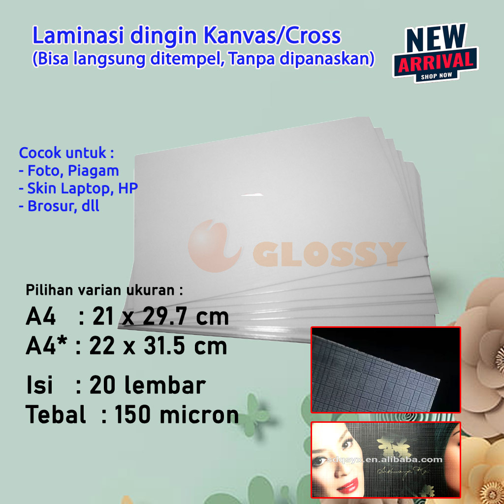 LAMINASI KANVAS A4