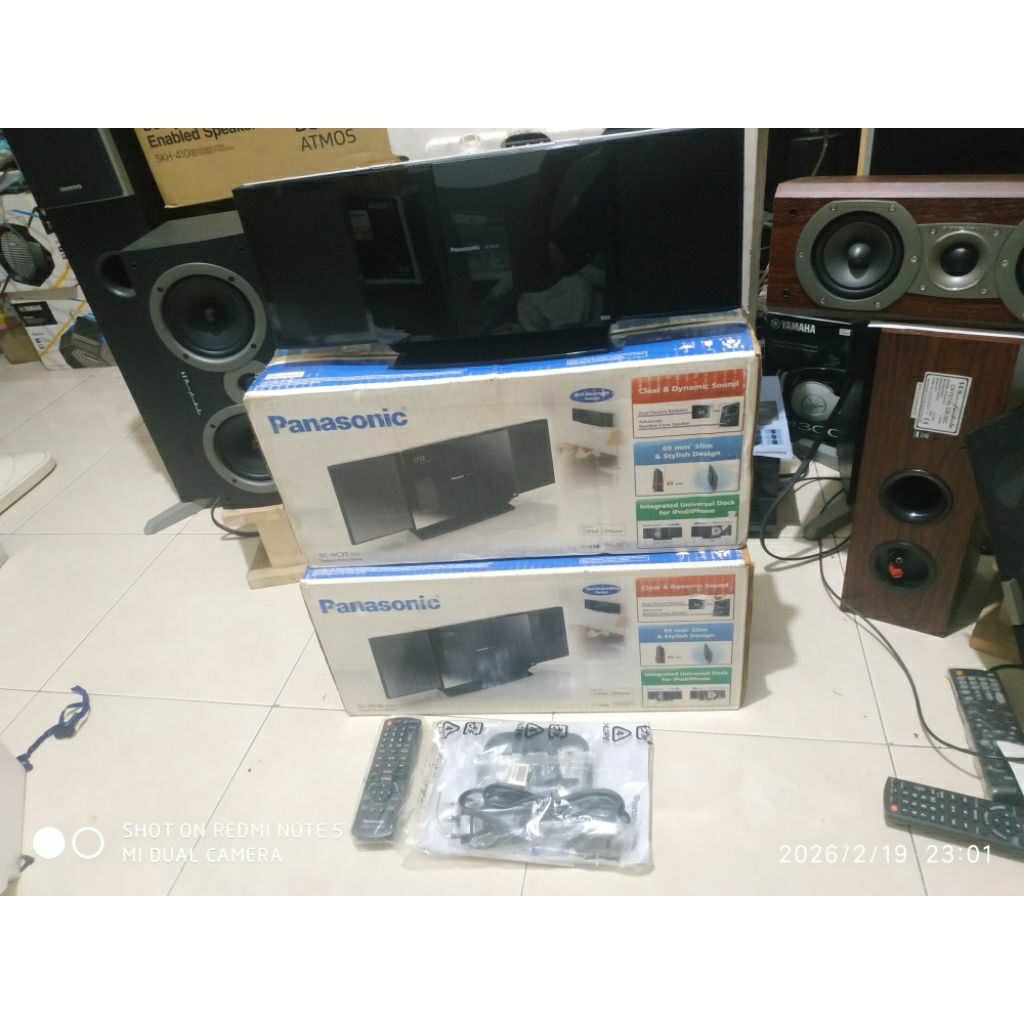 Hifi Compo Panasonic SC-HC35 CD USB FM Aux Wood Speaker Passive Radiators