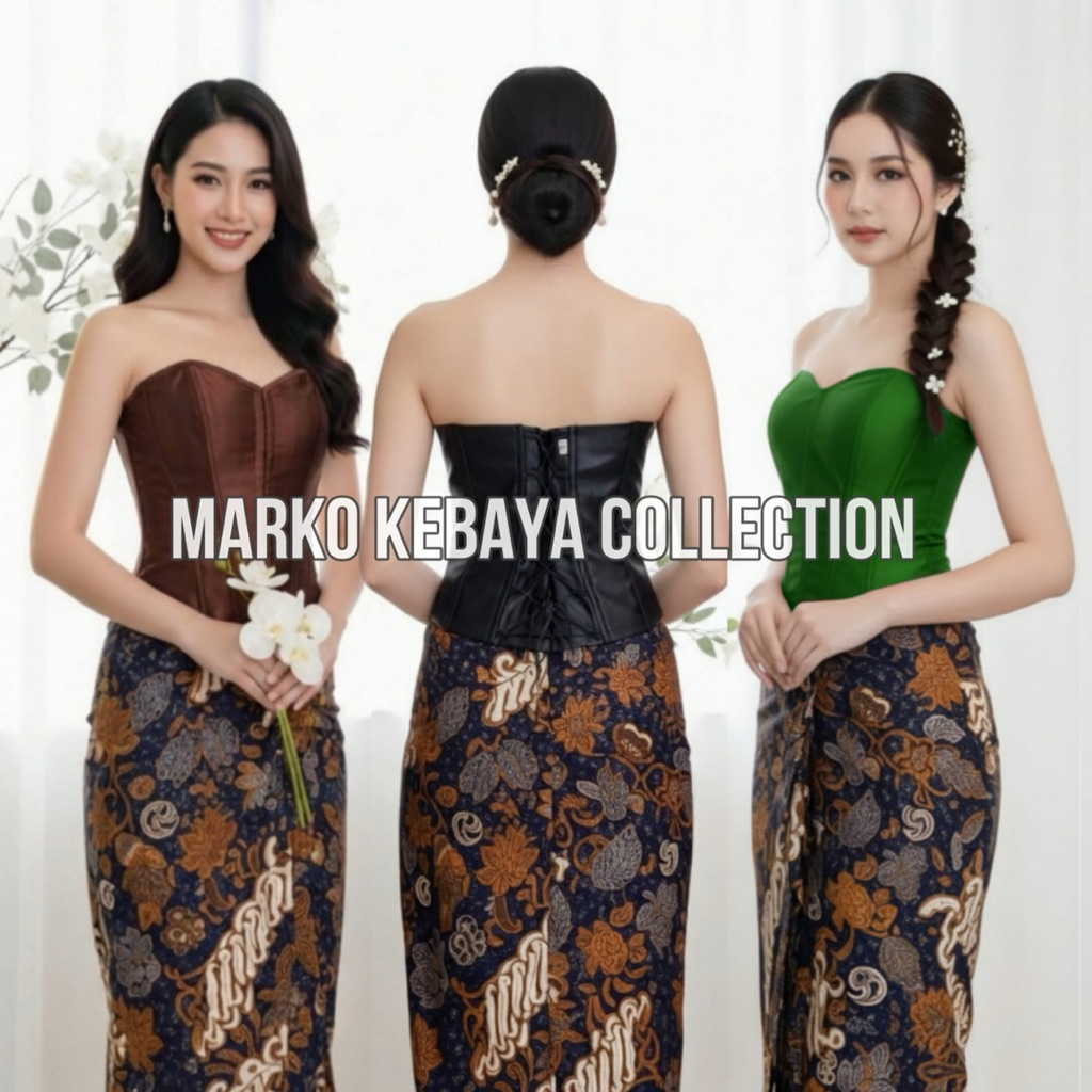 Bustier satin kebaya | Bustier kamisol kebaya satin | Longtorso kamisol wanita