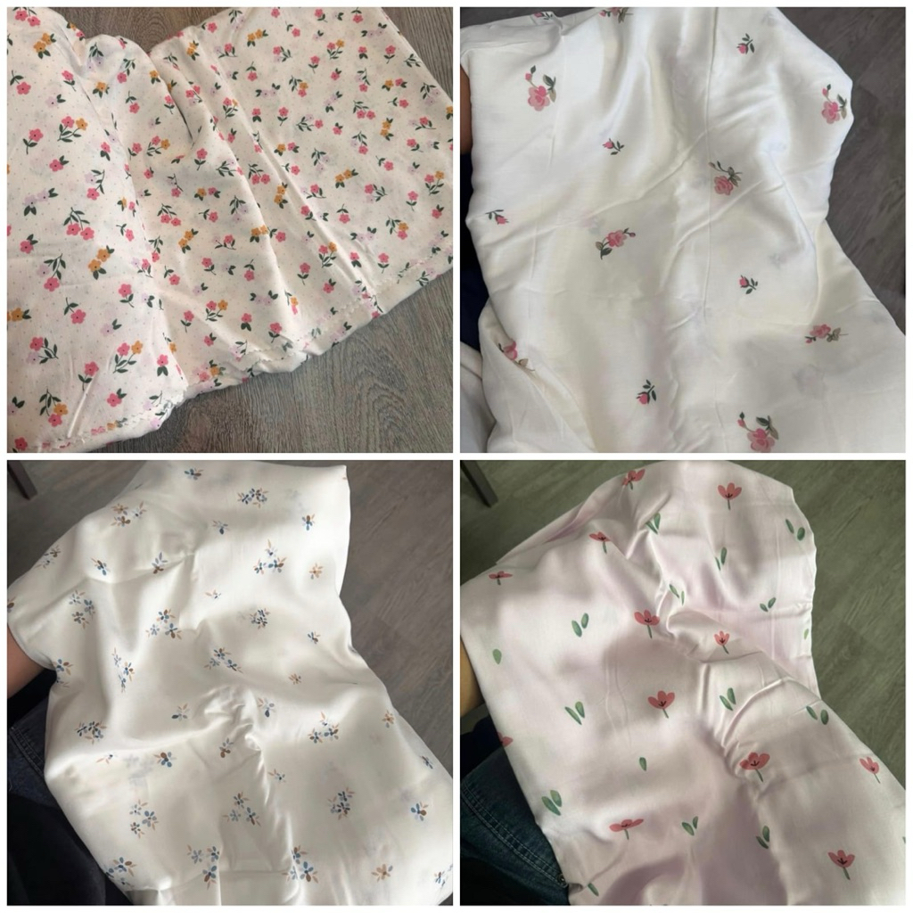 (Spesial Motif Bunga Kecil Bw) Kain Katun Rayon Viscose || Rayon Motif Bunga Kecil Best Seller || Ba