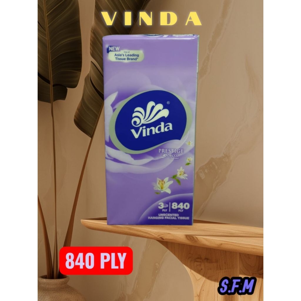 VINDA HANGING FACIAL TISSUE 840 PLY