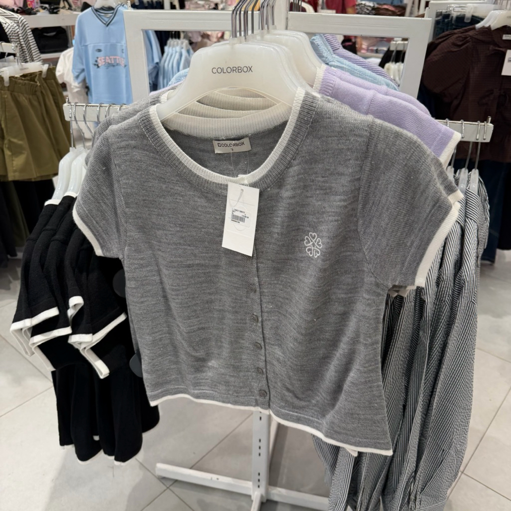 cardigan knitwear lengan pendek colorbox