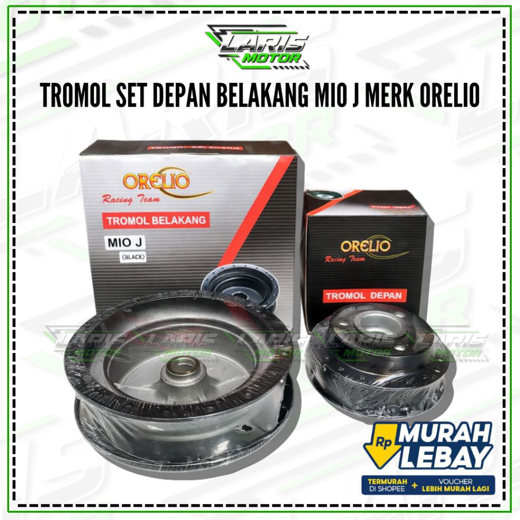 Tromol Set Depan Belakang Black Mio Sporty Mio Smile Mio Soul Nouvo Merk Orelio | Tromol Depan Belak