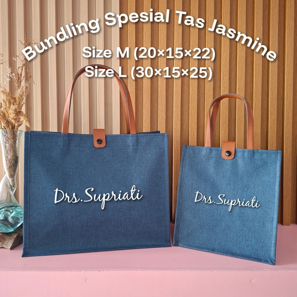 Bundling Tas Jasmine Size M & L (20x15x25 & 30x15x25) Tas Bekal Tas Sembako Tas Jinjing Tas Wanita