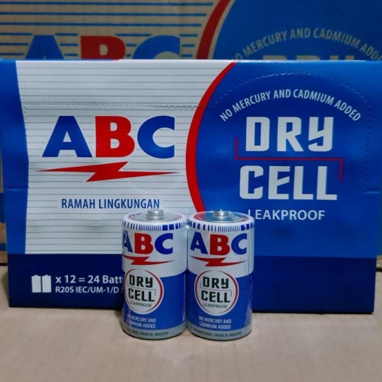 Baterai Tanggung ABC Size C Dry Cell R14