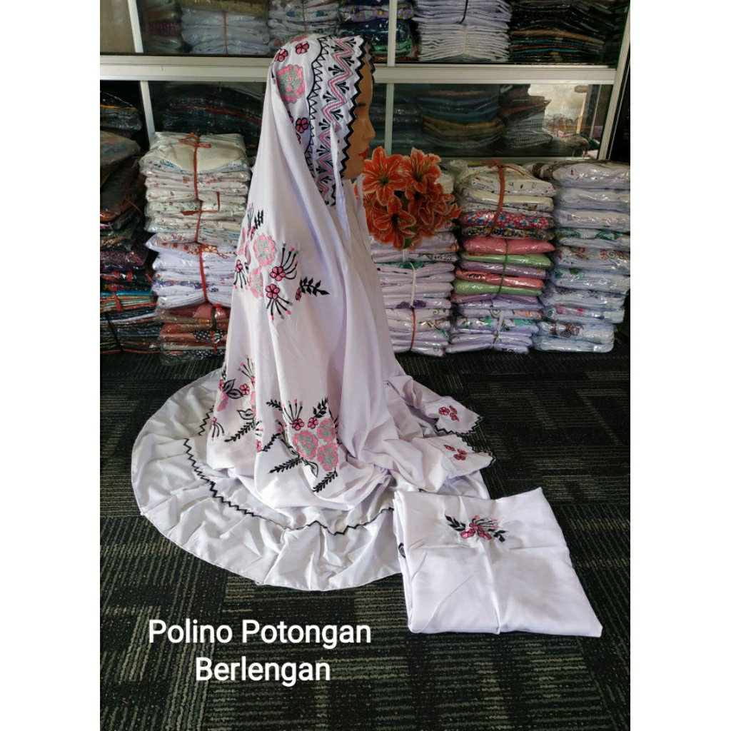 Mukena stelan Berlengan#polino#potongan
