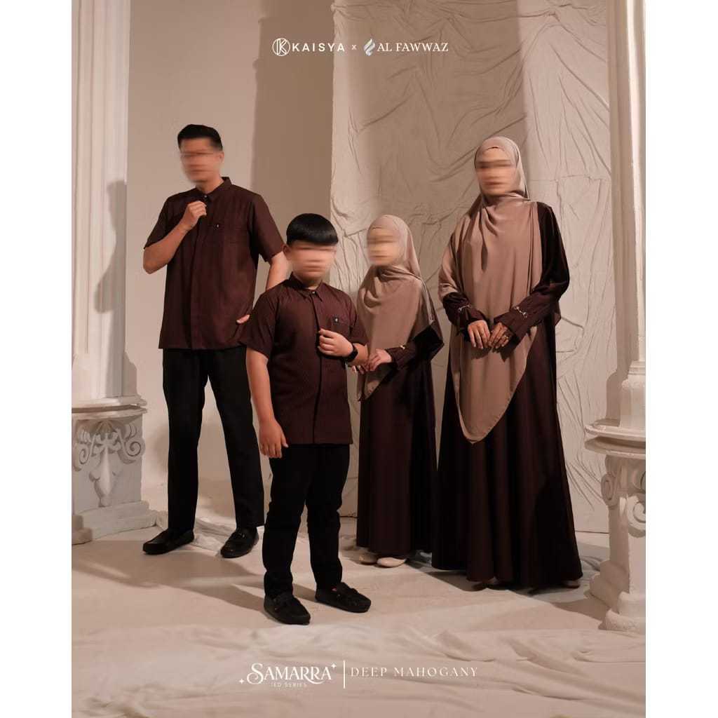 Samarra Ied Series by Kaisya | Sarimbit Lebaran Keluarga Terbaru - Deep Mahogany