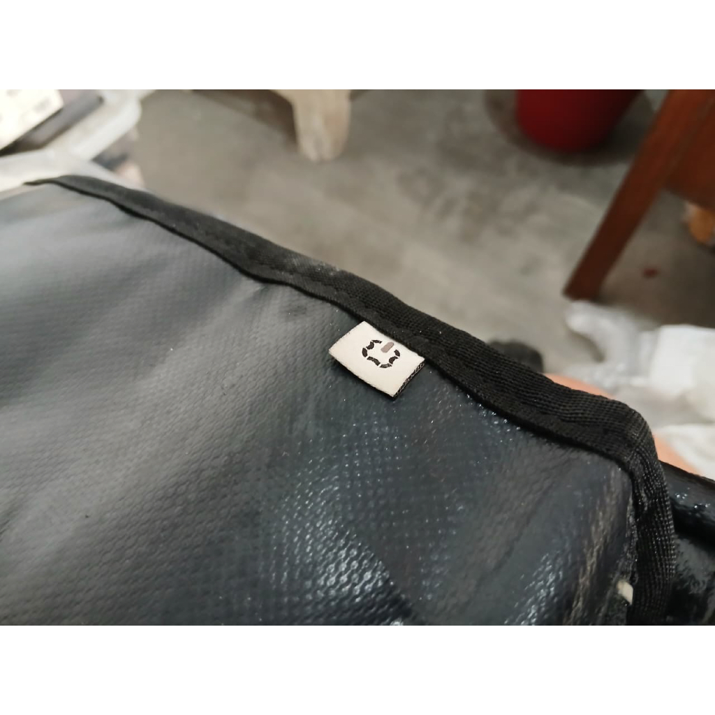tas sling bag slempang pria men brand cemula canvas pvc tebal hitam PRELOVED