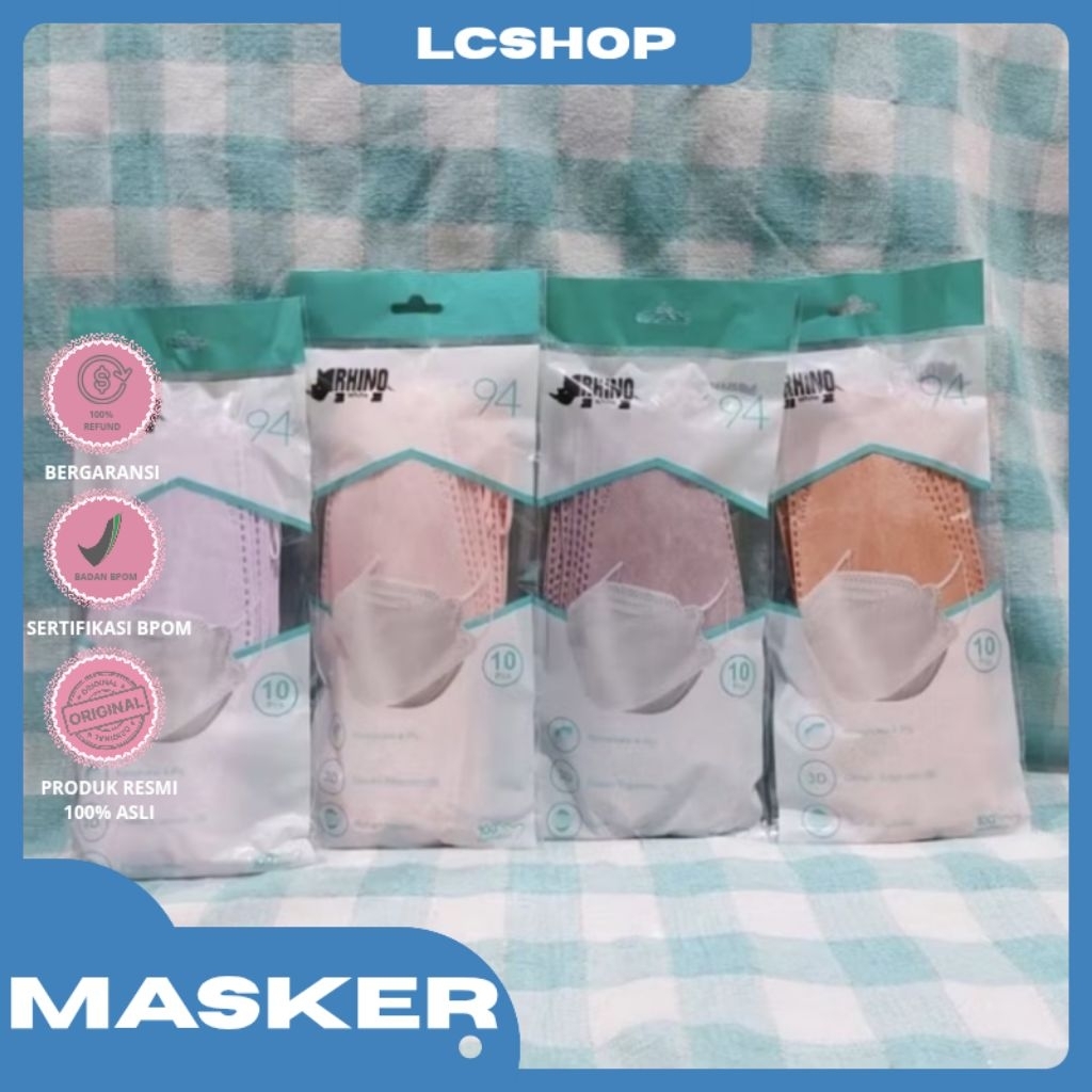 Masker Rhino/Stark KF94 isi @10masker Varian Random