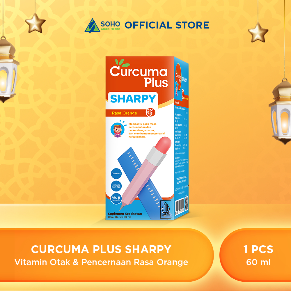 Curcuma Plus Sharpy Suplemen Tumbuh Kembang Anak Rasa Jeruk 60 ml