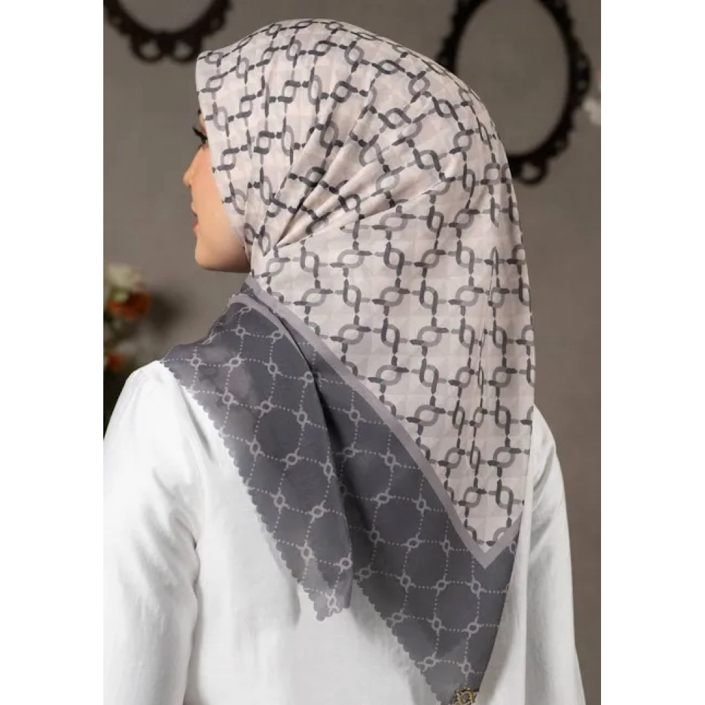 Wearing Klamby Calya Monogram Scarf Pavement