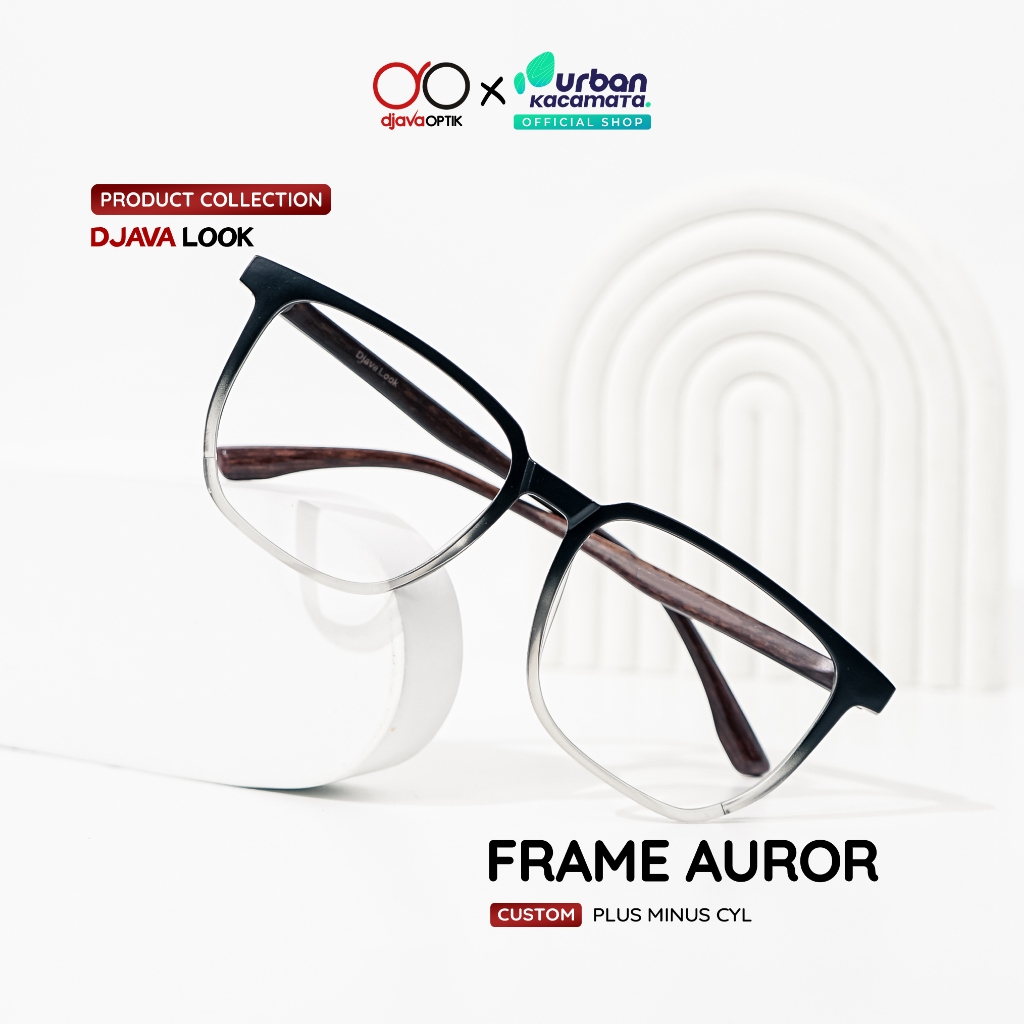 DJAVA X URBAN - Frame Auror - Kacamata Djava Look Pria Sporty Minus Supersin Bluelight Transition