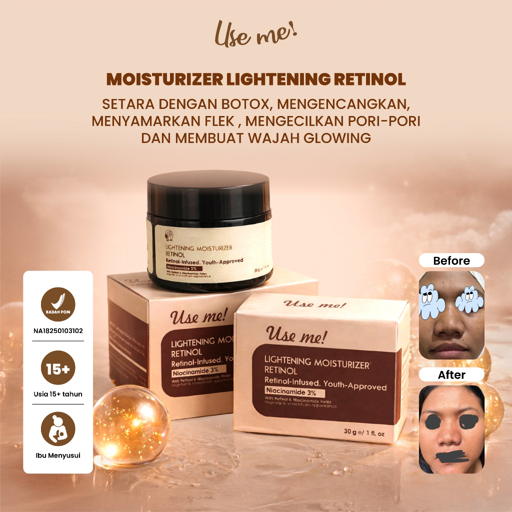 Use Me Lightening Moisturizer Retinol with Niacinamide 3%