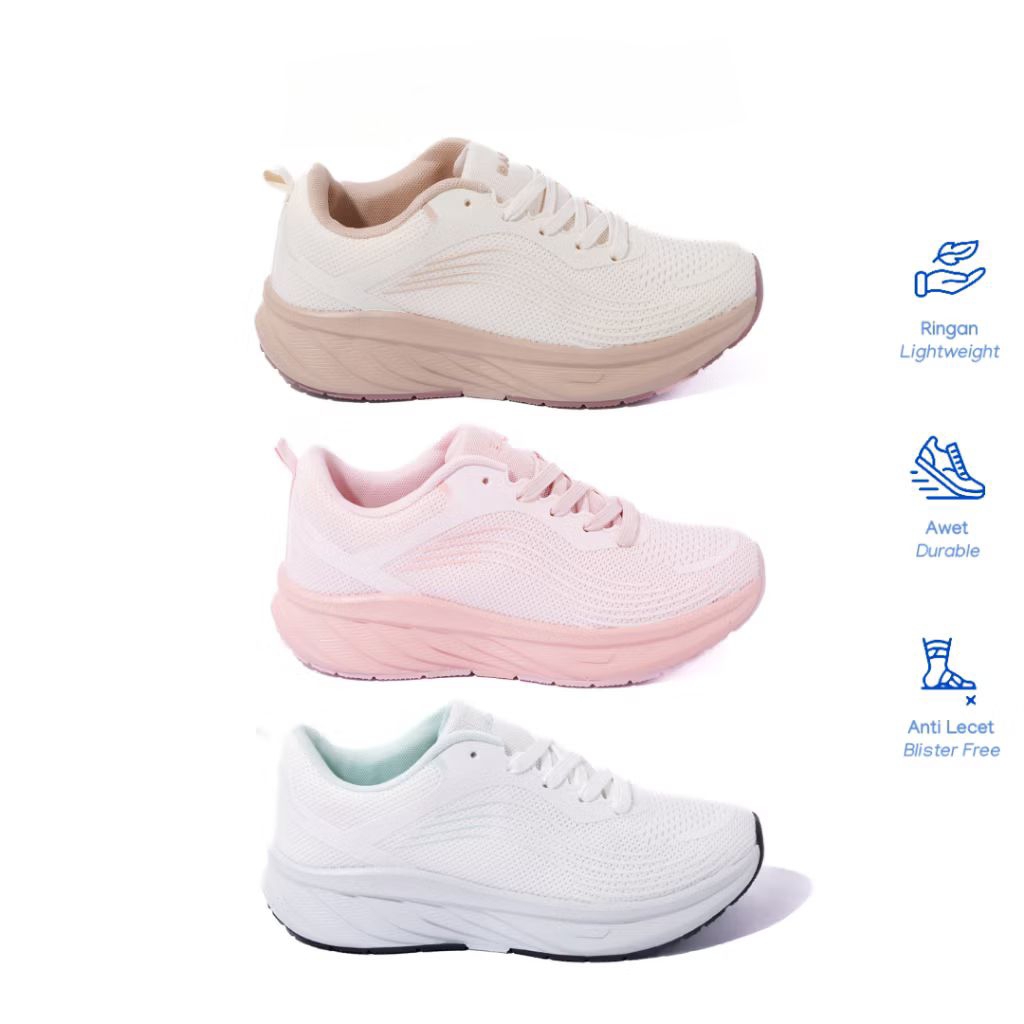 Sepatu Running Wanita Dans Laine - Pink