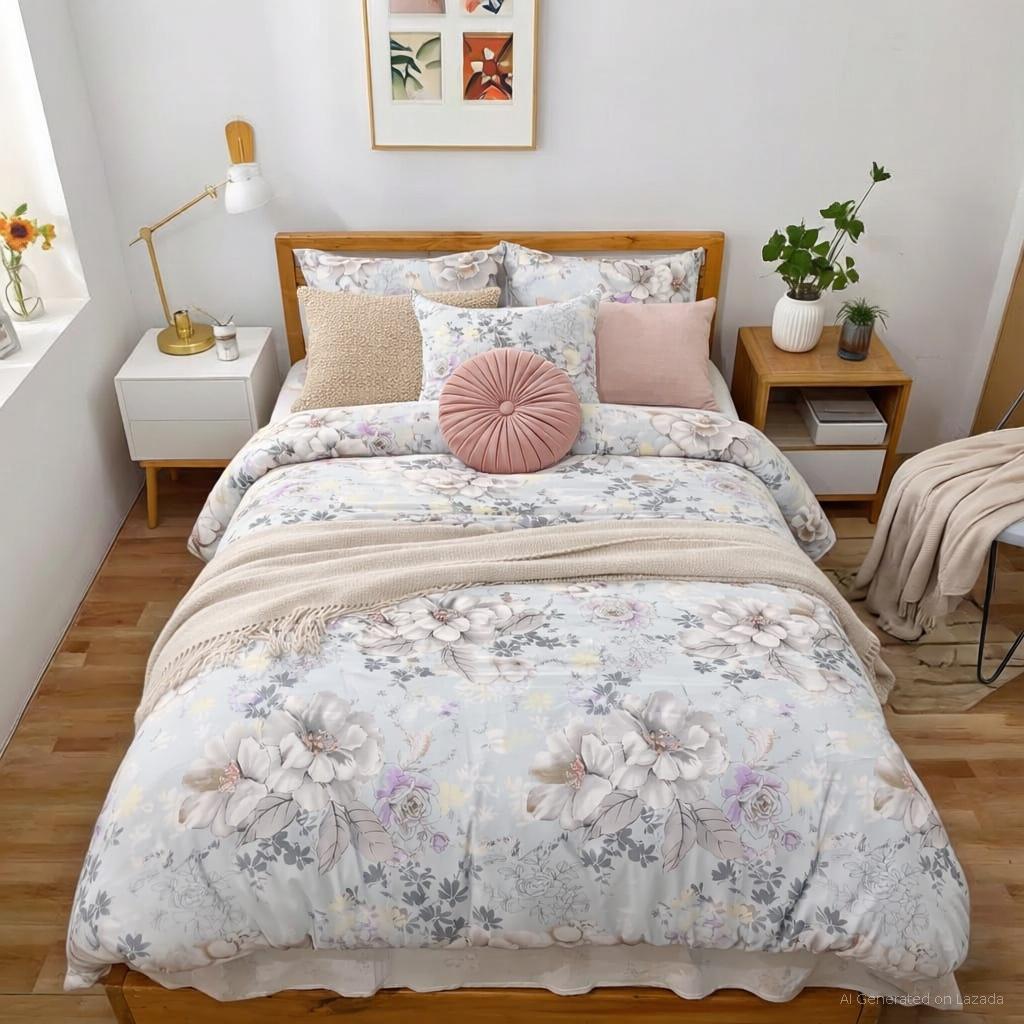 SPREI HOMEMADE SPREY UKURAN 120X200 160X200 180X200 TINGGI 20 CM  MOTIF AESTHETIC BUNGA SALUR KECIL/