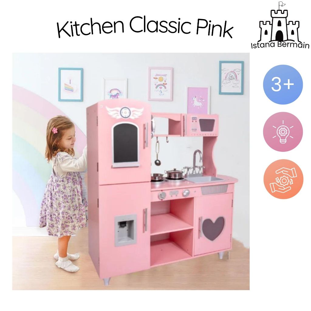 kitchen classic pink mainan dapur masak anak mainan masak masakan