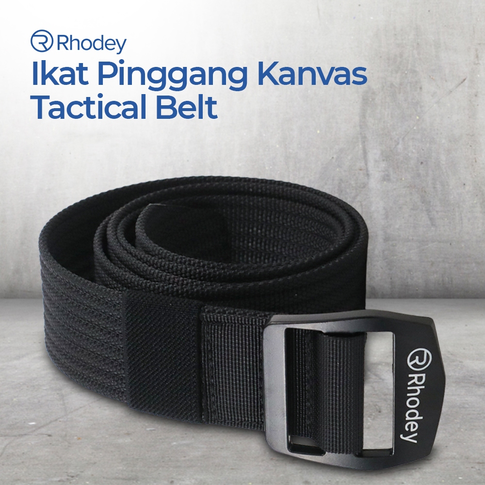 OASE Gesper Tali Ikat Pinggang Pria Kanvas Tactical Belt 1.2M - F1077 - Black/Sabuk pria/Ikat Pingga