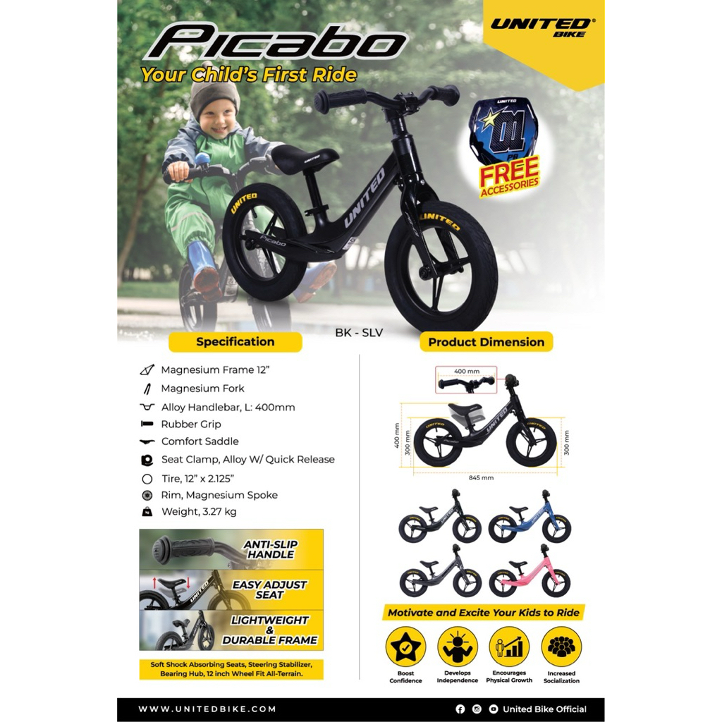 Push Bike Balance Bike Picabo by United Push Bike Exotic 3113