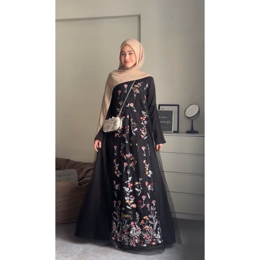 Shearila - Gardenia Series Family Set in BLACK | Siena Dress | Siena Koko | Siena Dress Girl | Siena