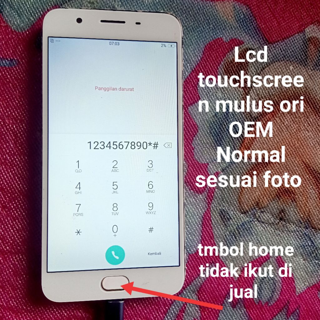 lcd touchscreen Oppo F1s / A59 minus touchscreen Retak tapi normal ( mesin komponen tidak di jual ha